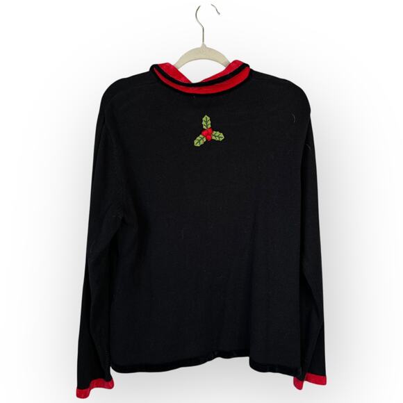 Vintage Christmas Sweater Bobbie Bell Holly Berry Cardinals Womens Size XL - Picture 2 of 9